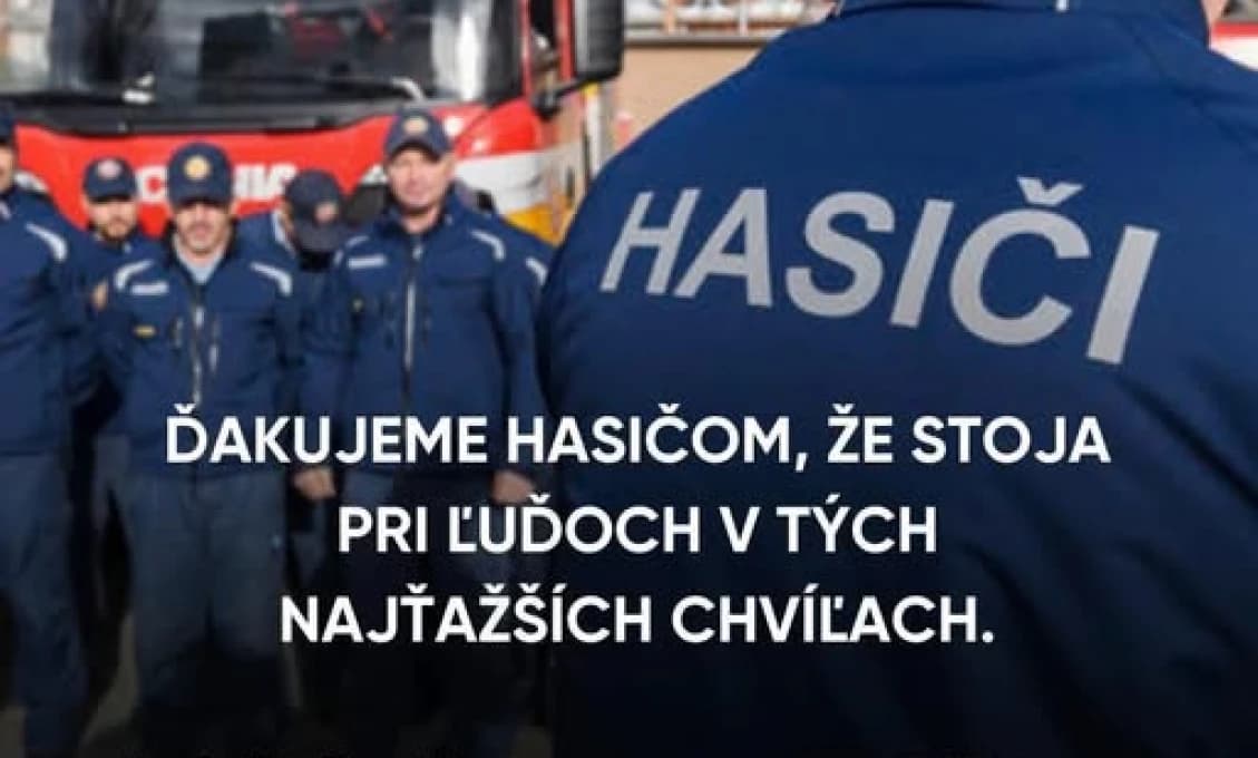 Poďakovanie hasičom
