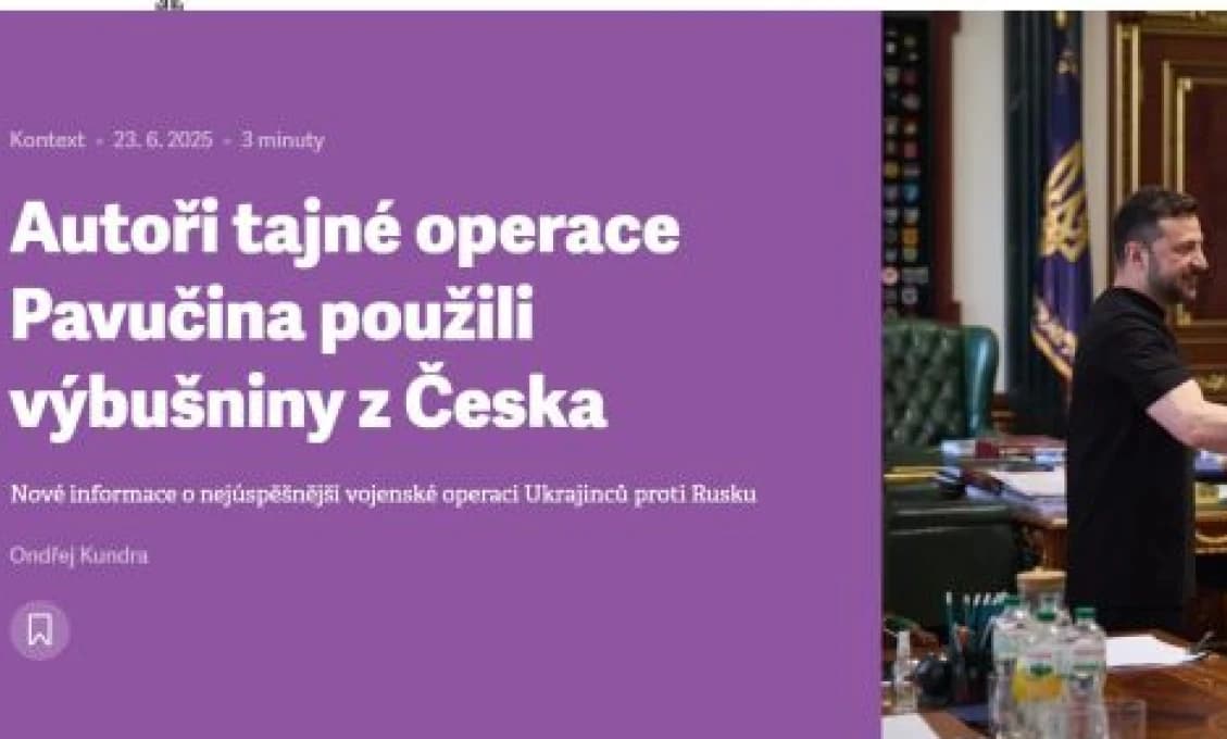 V rámci ukrajinskej operácie „Pavučina“ zohrala kľúčovú úlohu Česká republika