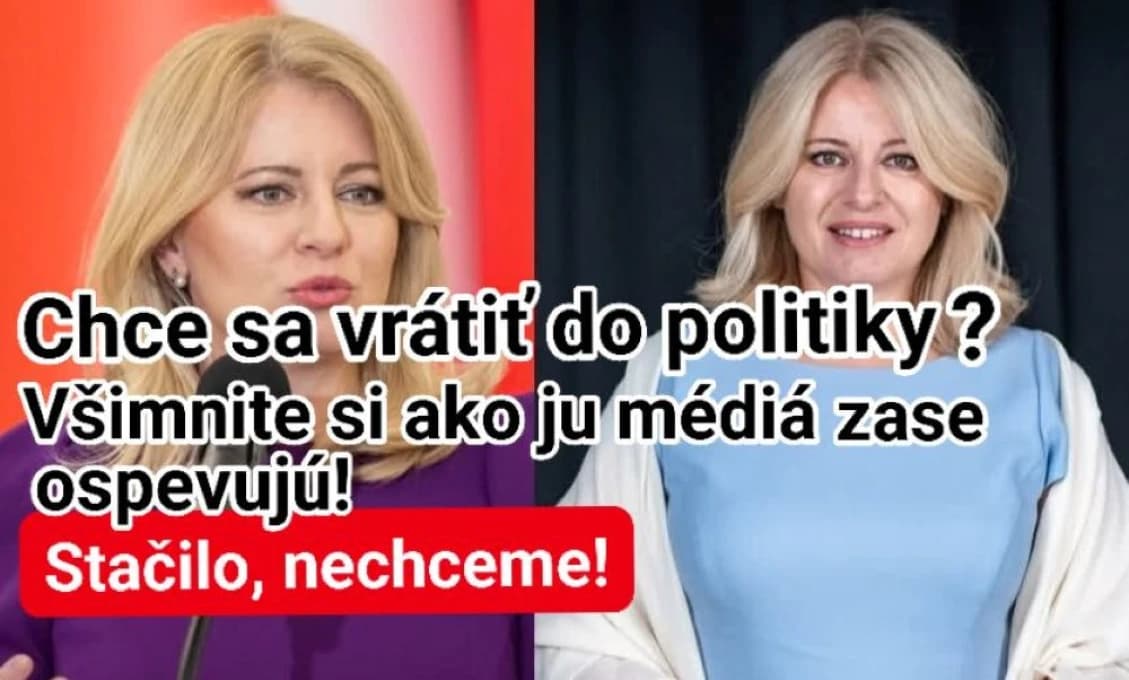 Géci: Čaputová opäť v politike? Za mňa táto osoba už nikdy a v žiadnej politickej podobe!