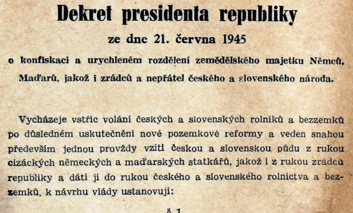 Prečo chce provokatér Progresívnej sekty otvárať Benešove dekréty?