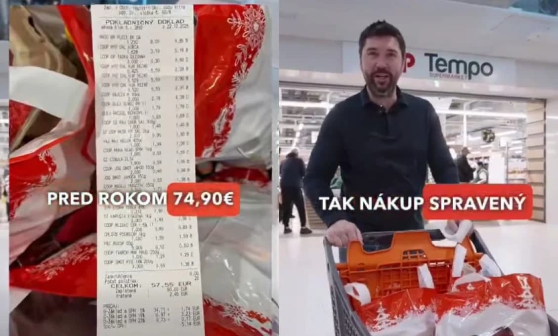 Nákup potravín na Štedrú večeru prekvapil aj Takáča. Aký je rozdiel oproti minulému roku?