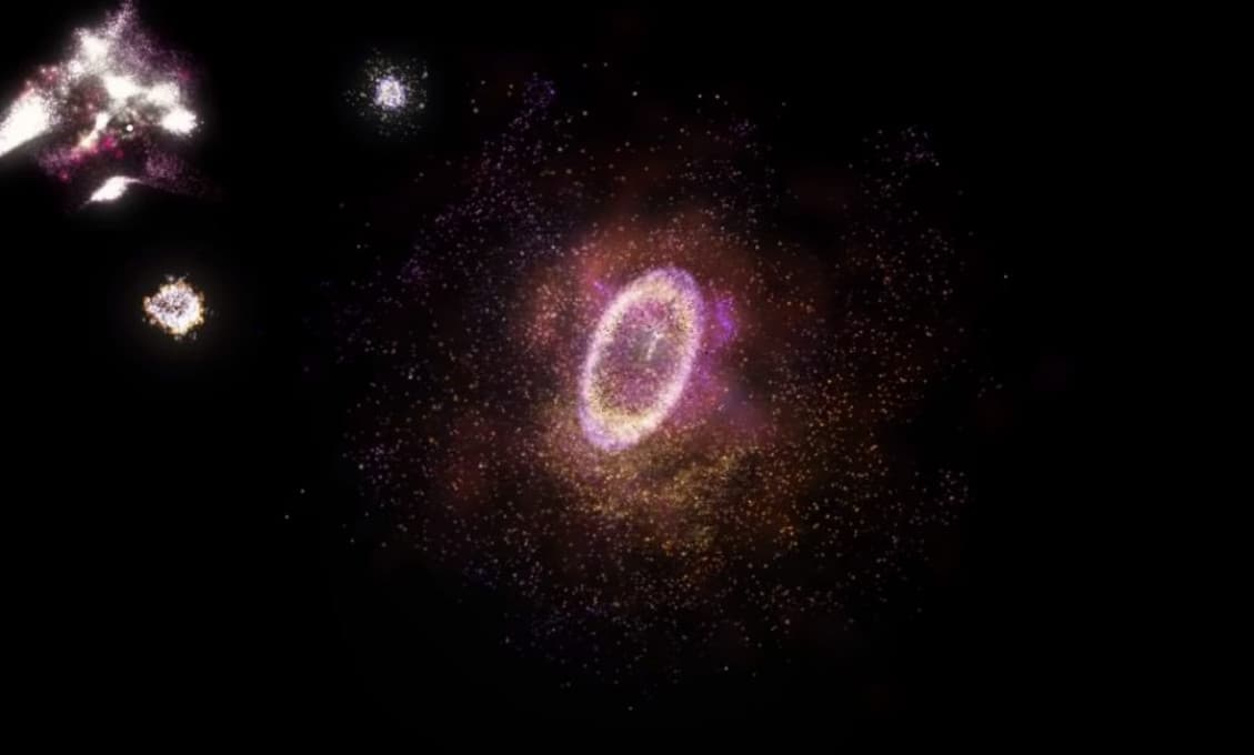 Objavili výnimočne zriedkavú galaxiu „Kozmický kruh ohňa“