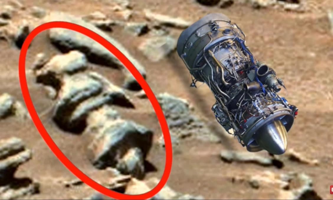 Odborník na UFO tvrdí, že objavil na Marse zvyšky „starodávneho mimozemského prúdového motora“