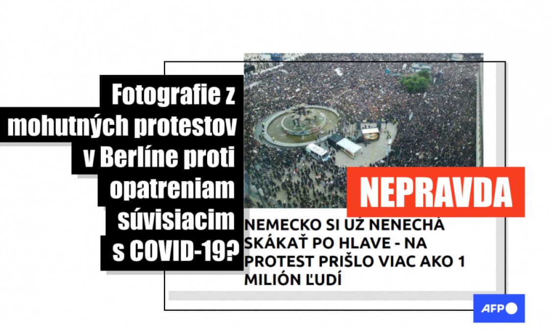 HOAX: Protest v Berlíne - fotografie vytrhnuté z kontextu