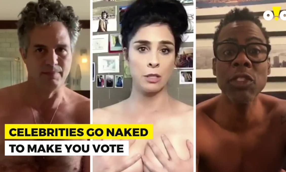 Nahá kampaň pre dobrú vec? Slávne hollywoodske tváre ukázali poprsie kvôli prezidentovi! (VIDEO)