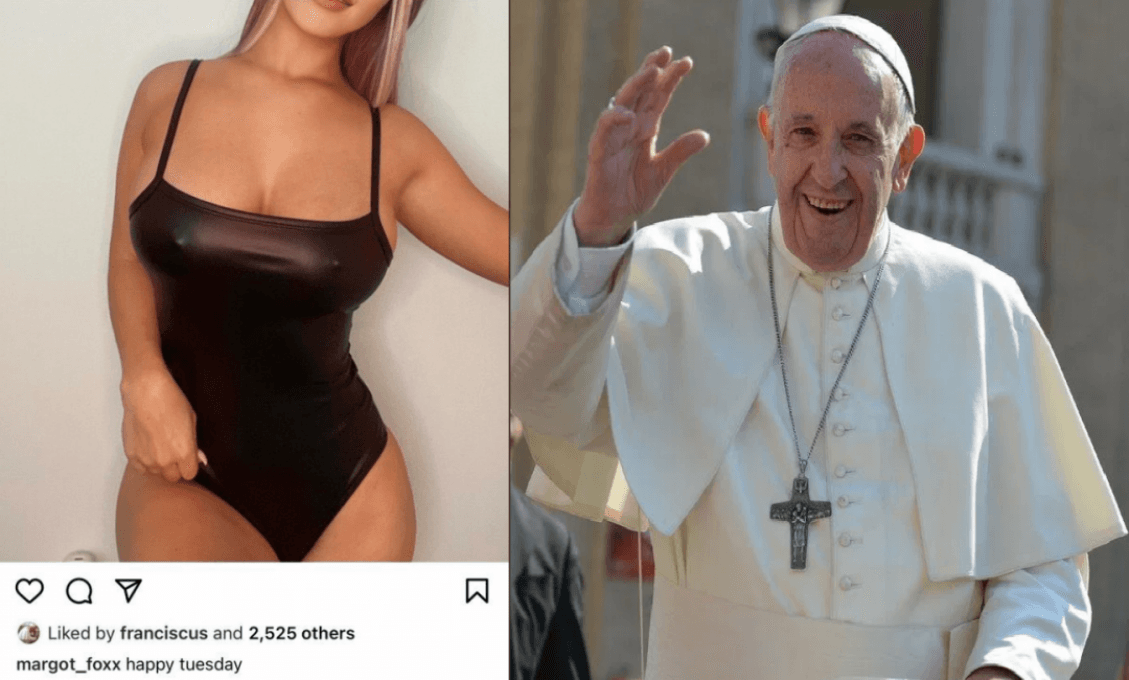Pápežov účet na Instagrame "lajkol" fotografiu ďalšej modelky