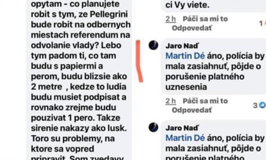 Naď chce poslať na zberačov podpisov políciu. Poslanec Tomáš: Referendum bude!