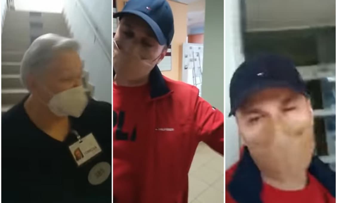 Občan šiel na úrad bez respirátora - napadol ho samotný policajný prezident! VIDEO