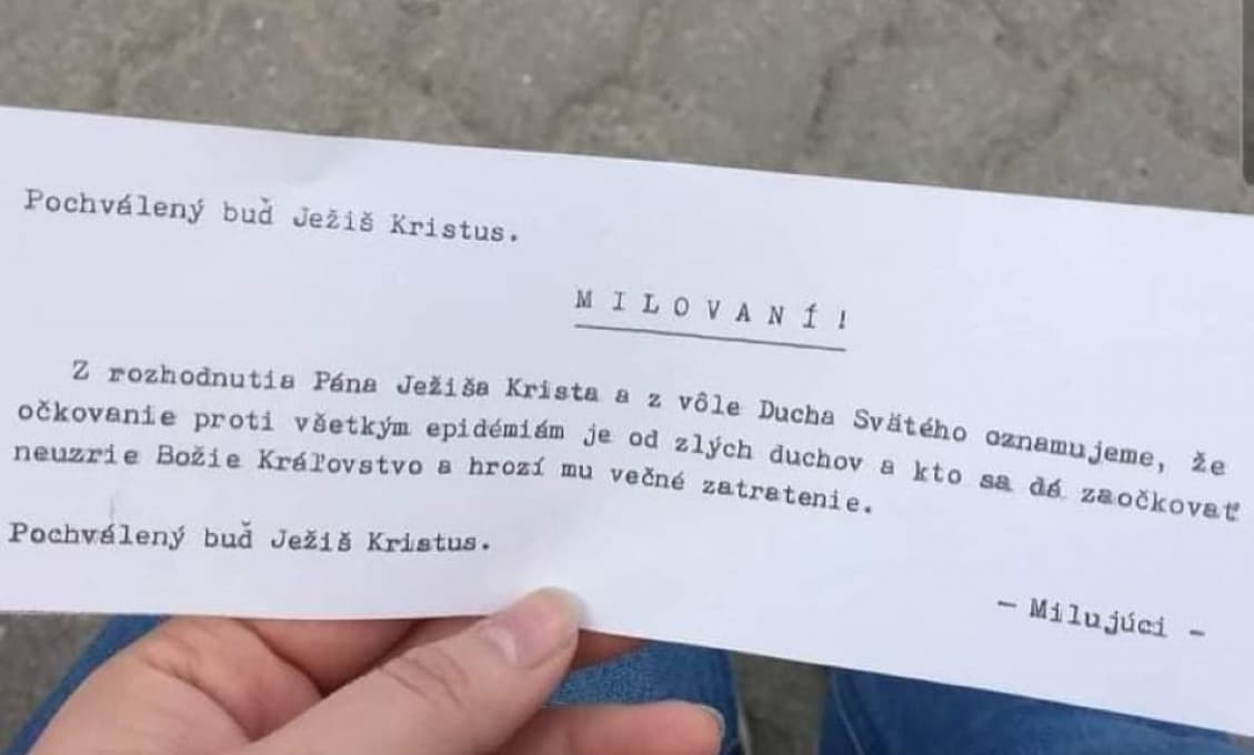 Nechutný odkaz šíriaci sa medzi ľuďmi obsahuje obludné klamstvá zneužívajúce vieru