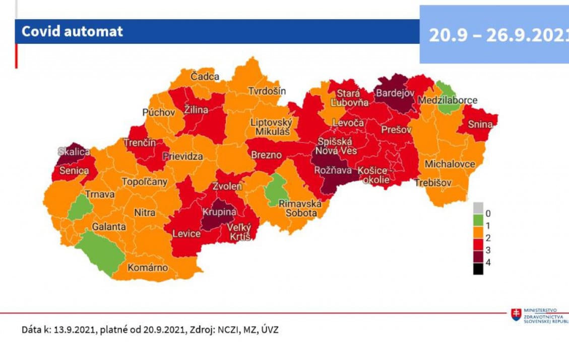 Slovensko na Covid mape „tmavne“ a opäť sa blížia zákazy a obmedzenia