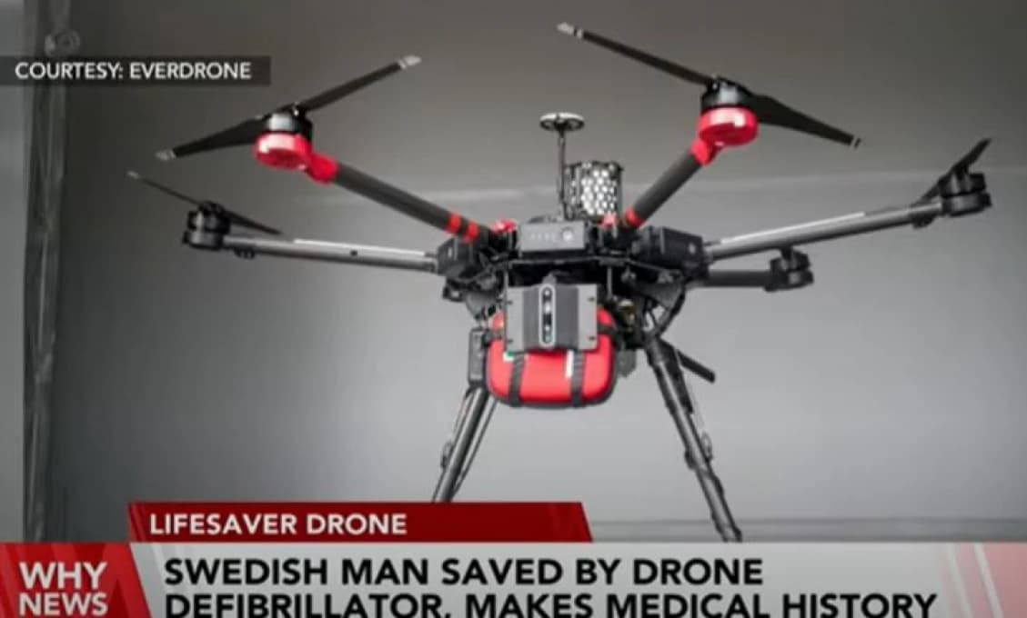 Švédsko: Dron s defibrilátorom zachránil mužovi život (VIDEO)