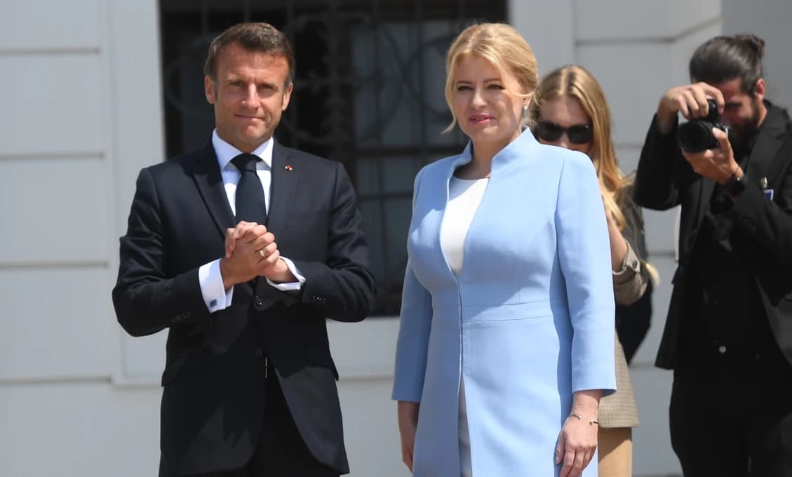Čaputová privítala na Slovensku francúzskeho prezidenta E. Macrona