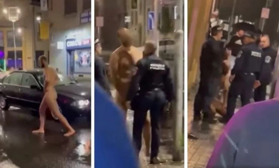 Po Nitre pobehoval NAHÁČ: Pleskol jednu policajtovi! (VIDEO)