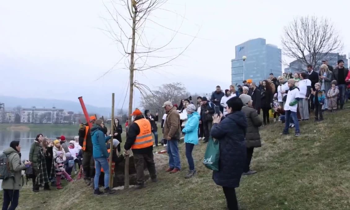 Na znak spolupatričnosti Ukrajincov a Slovákov zasadili v Bratislave strom