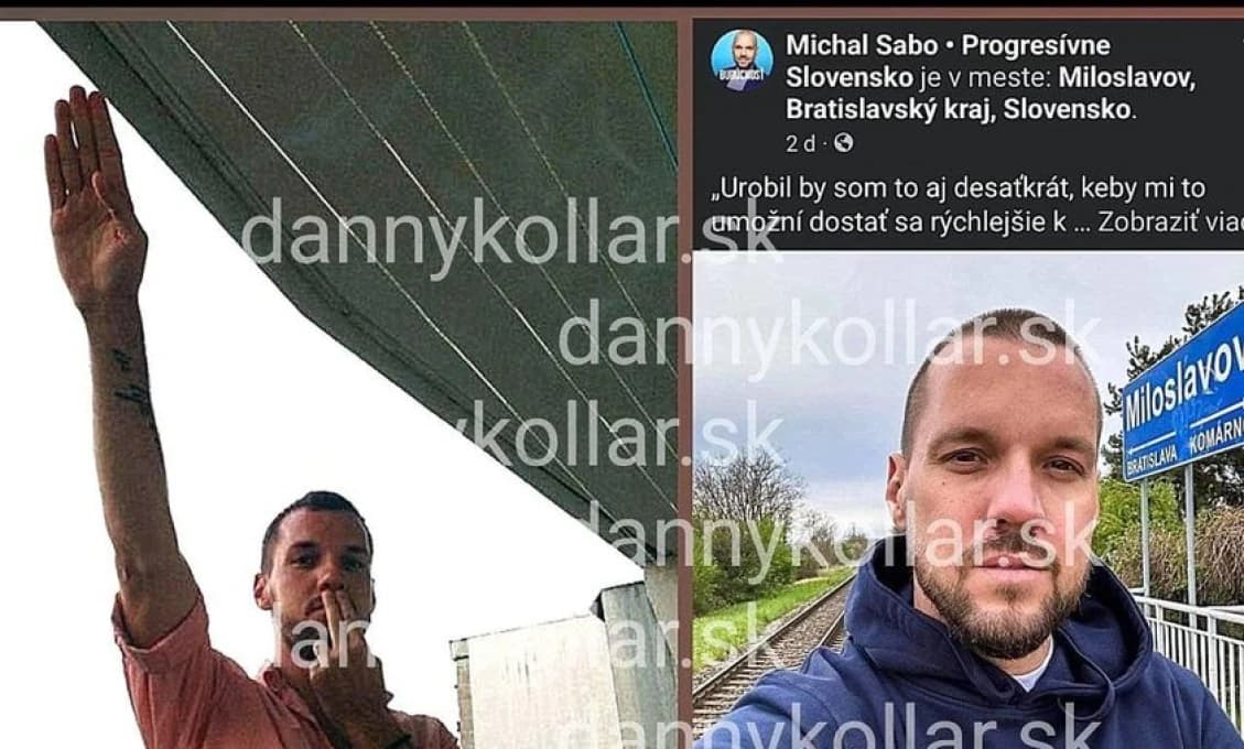 Pravosť fotky potvrdená: HAJLUJÚCI PROGRESÍVEC SABO! Bude to niekto riešiť?
