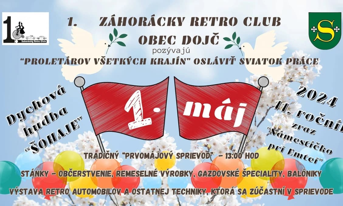 Prvý máj pozdravia v obci Dojč opäť retro oslavami (FOTO)