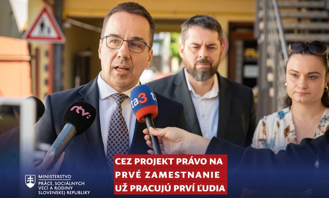 Minister práce hodnotí prvý mesiac projektu Právo na prvé zamestnanie
