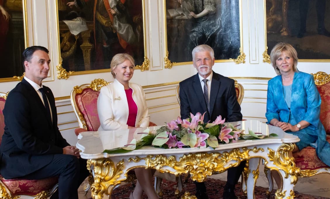 Pavel prijal na Pražskom hrade Čaputovú