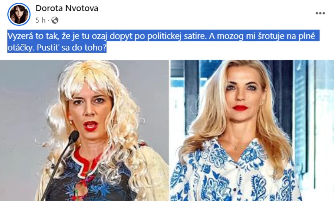 Vraj satira! Nvotová ako chameleón v cirkuse!