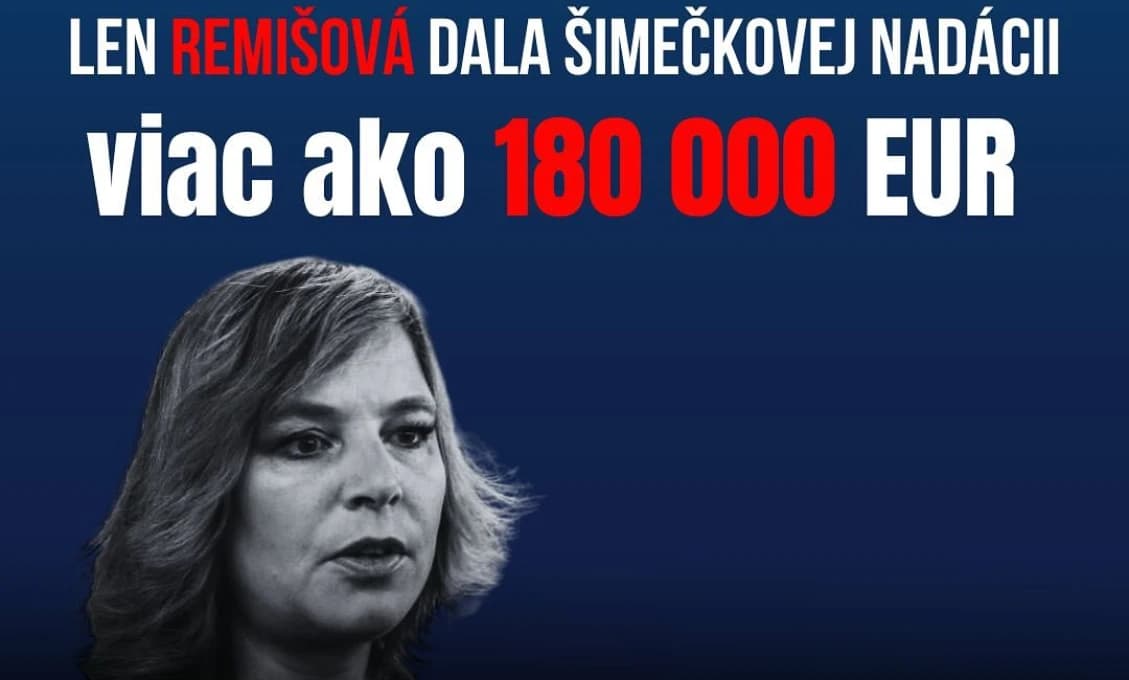 Remišová kultúre predsa rozumie. Slušná suma pre Šimečkovu nadáciu