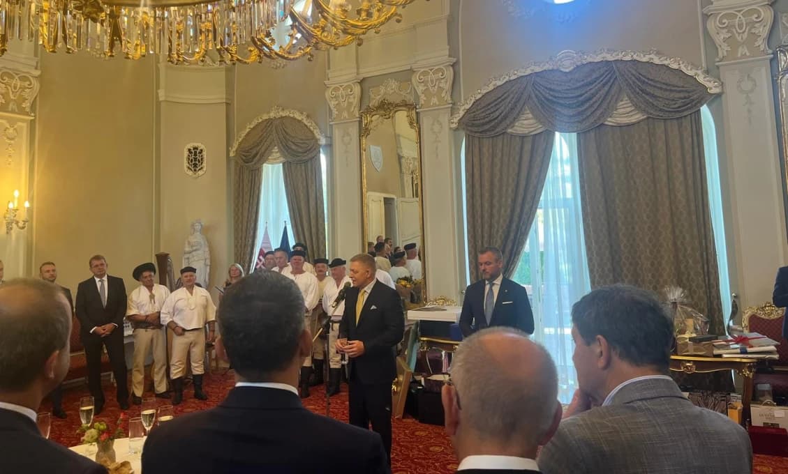 Galéria: Robert Fico oslavuje na úrade vlády 60. narodeniny