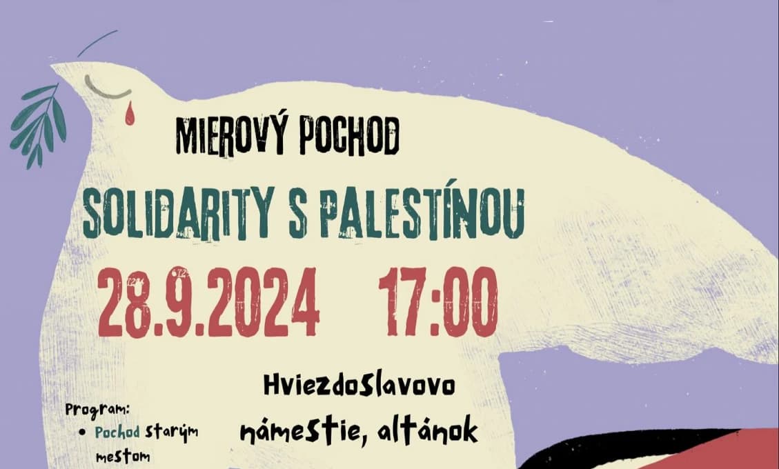 V Bratislave sa bude konať Mierový pochod solidarity s Palestínou