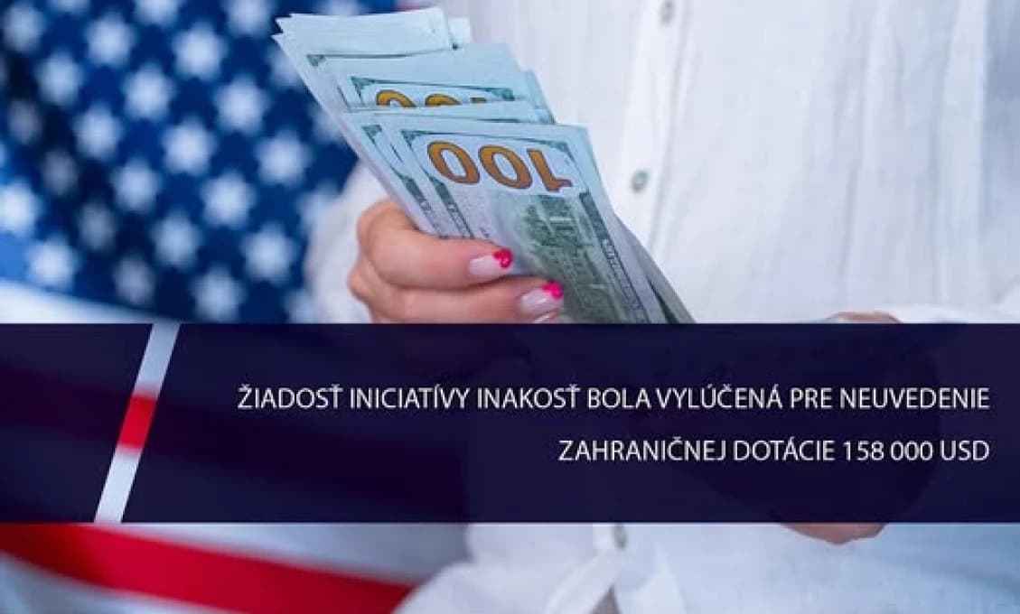 Šok! Iniciatíva Inakosť utajila doláre z USA, ministerstvo ju vyradilo