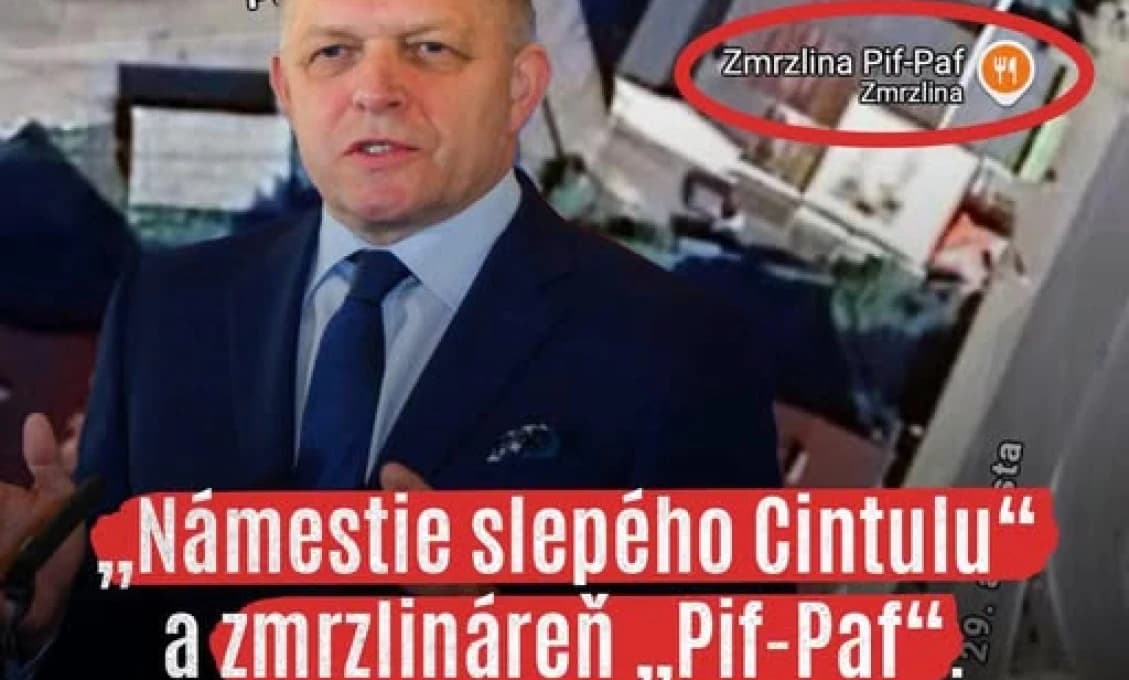 Námestie slepého Cintulu? Zmrzlináreň "pif-paf"?!?