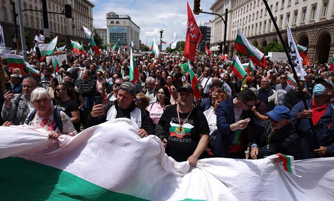 Bulharsko protestuje: Proti euru!
