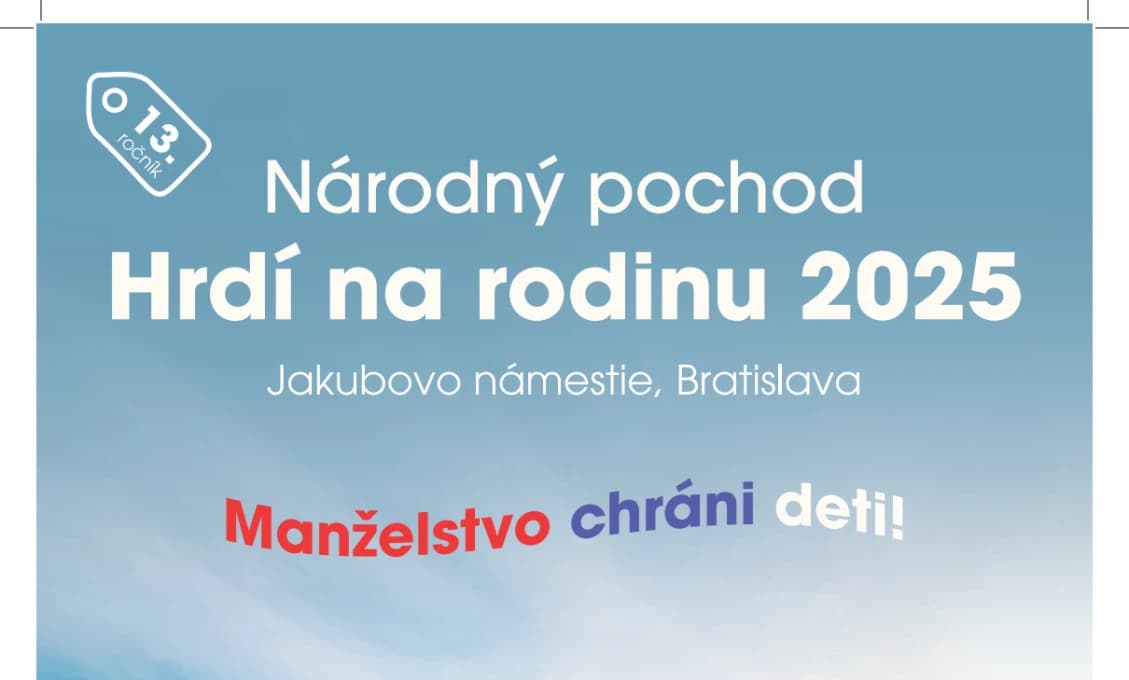 Pochod Hrdí na rodinu: Vďačnosť mamám, otcom a blížnym za to, že existuje rodina