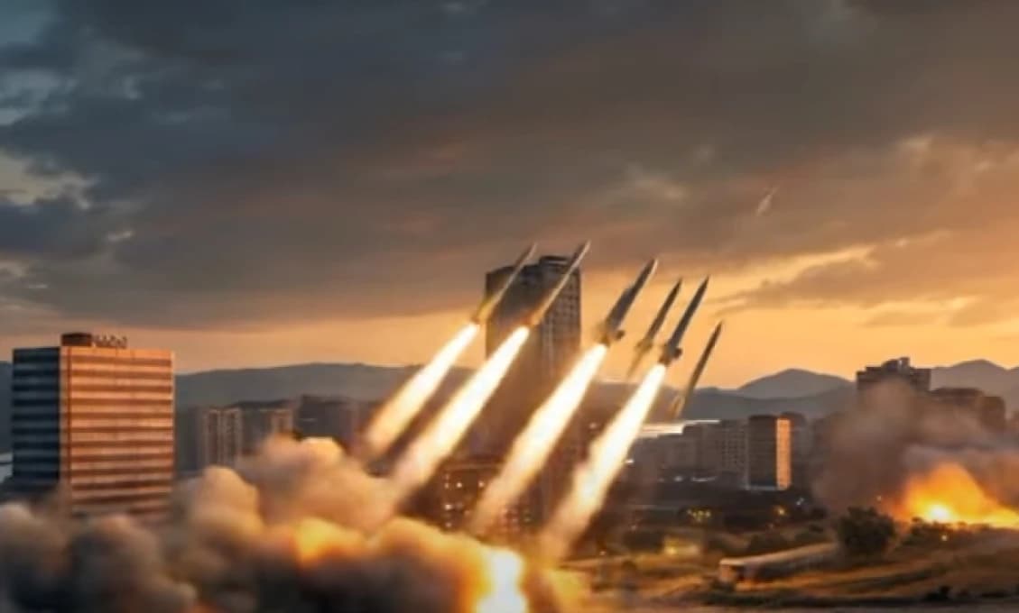 Kim predvádza rakety