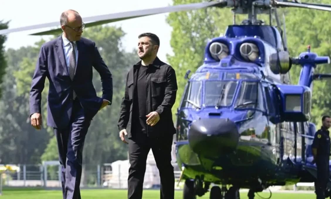 Ukrajina znepokojená, Zelenskyj sa vyplakáva na rameni Merzovi