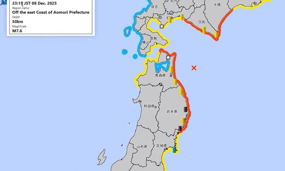 Severné Japonsko zasiahlo silné zemetrasenie, vydali varovanie pred cunami