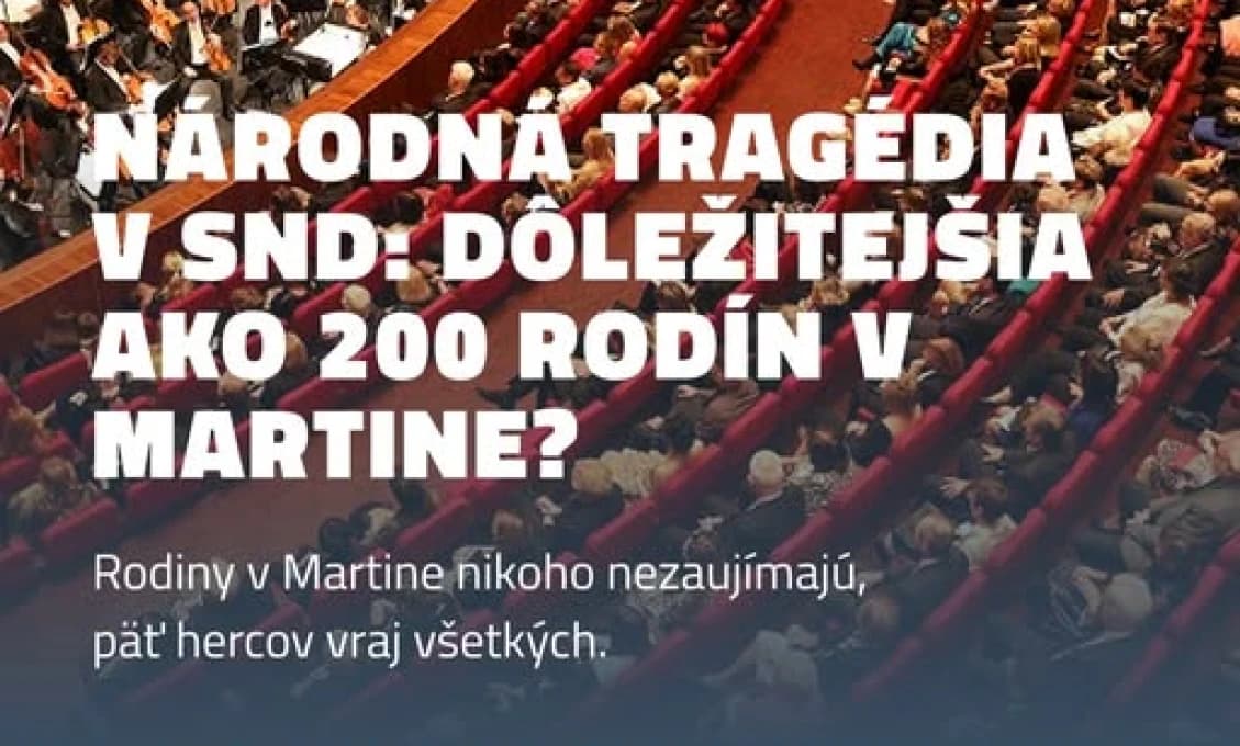 Progresívne médiá vytrubujú 5 hercov, 200 ľudí v Martine nikoho nezaujíma!