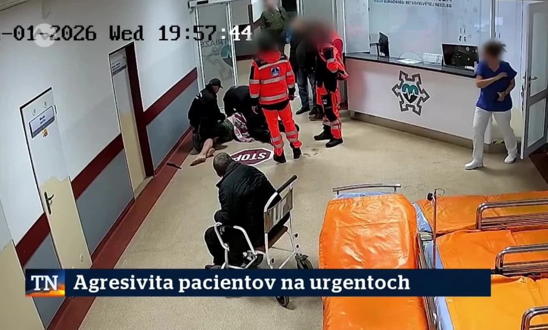 HOROR V NEMOCNICI Pacienti útočili aj s nožom, nadrogovaný hrýzol: SBS zasahovala až 5-krát. Desivé VIDEO