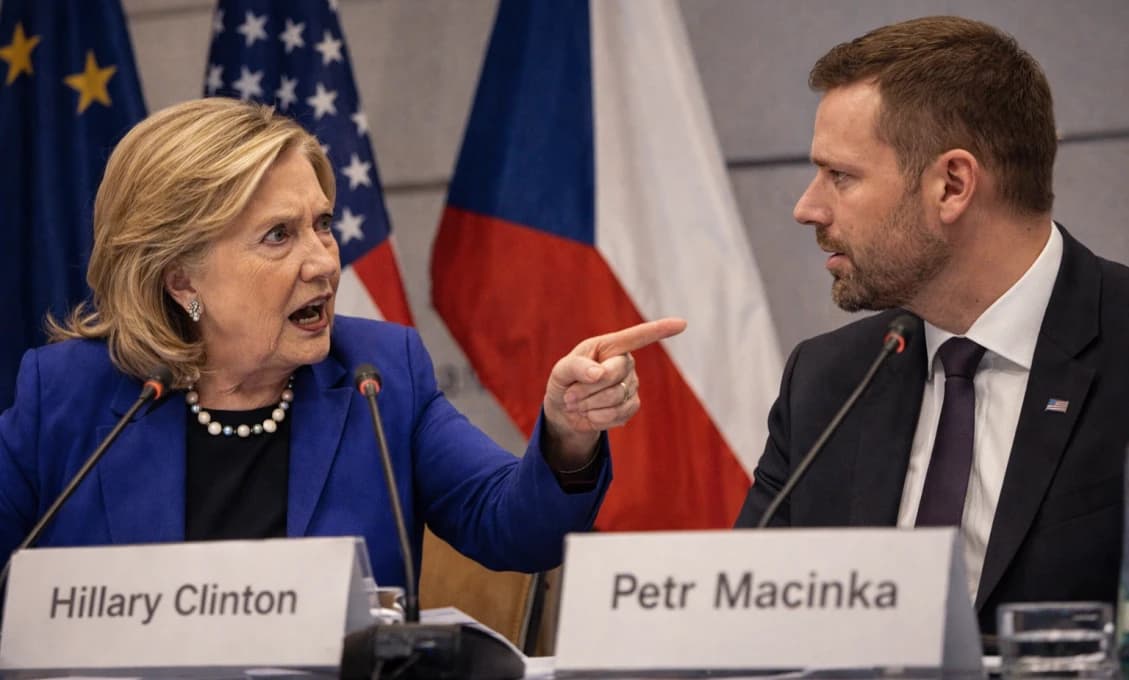 „Dve pohlavia?!“ Rozhorčená Hillary Clintonová prerušila podpredsedu vlády Českej republiky