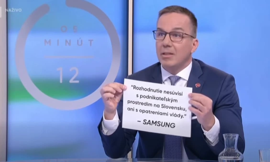 Erik Tomáš: Pri Samsungu opozícia predviedla hyenizmus na zamestnancoch (VIDEO)