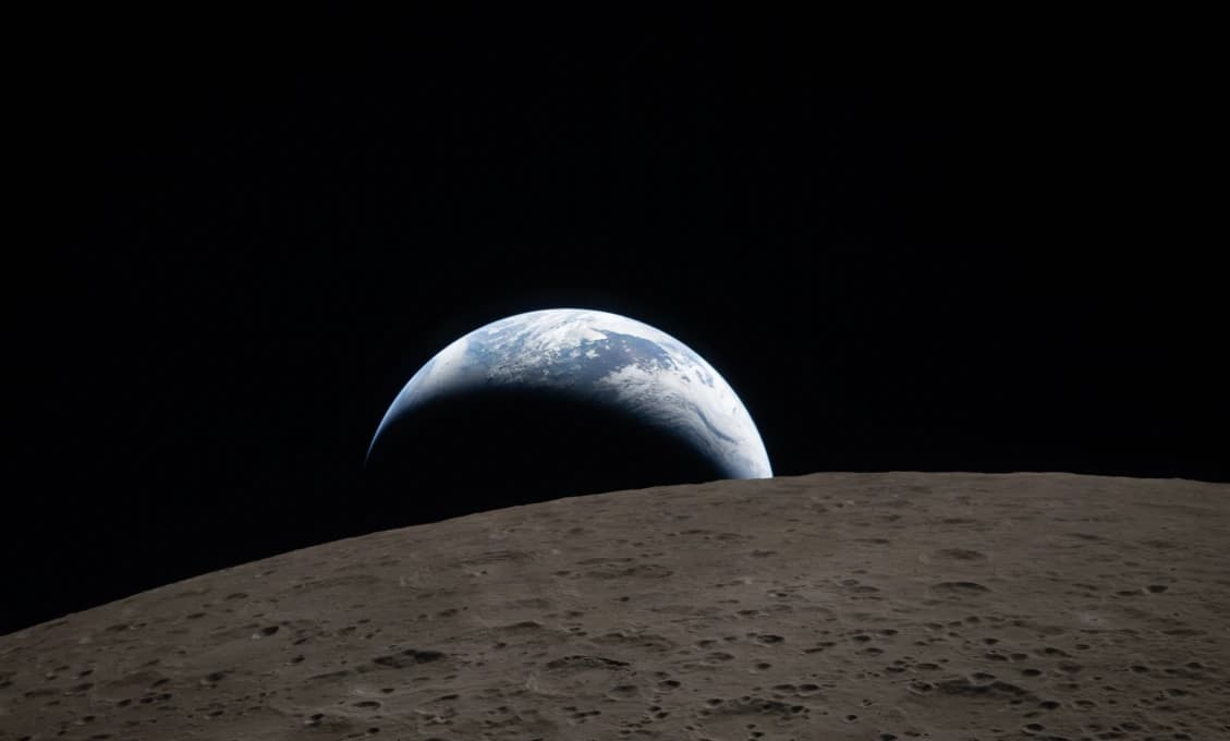 NASA zverejnila fotografiu západu Zeme z obežnej dráhy Mesiaca (Galéria)