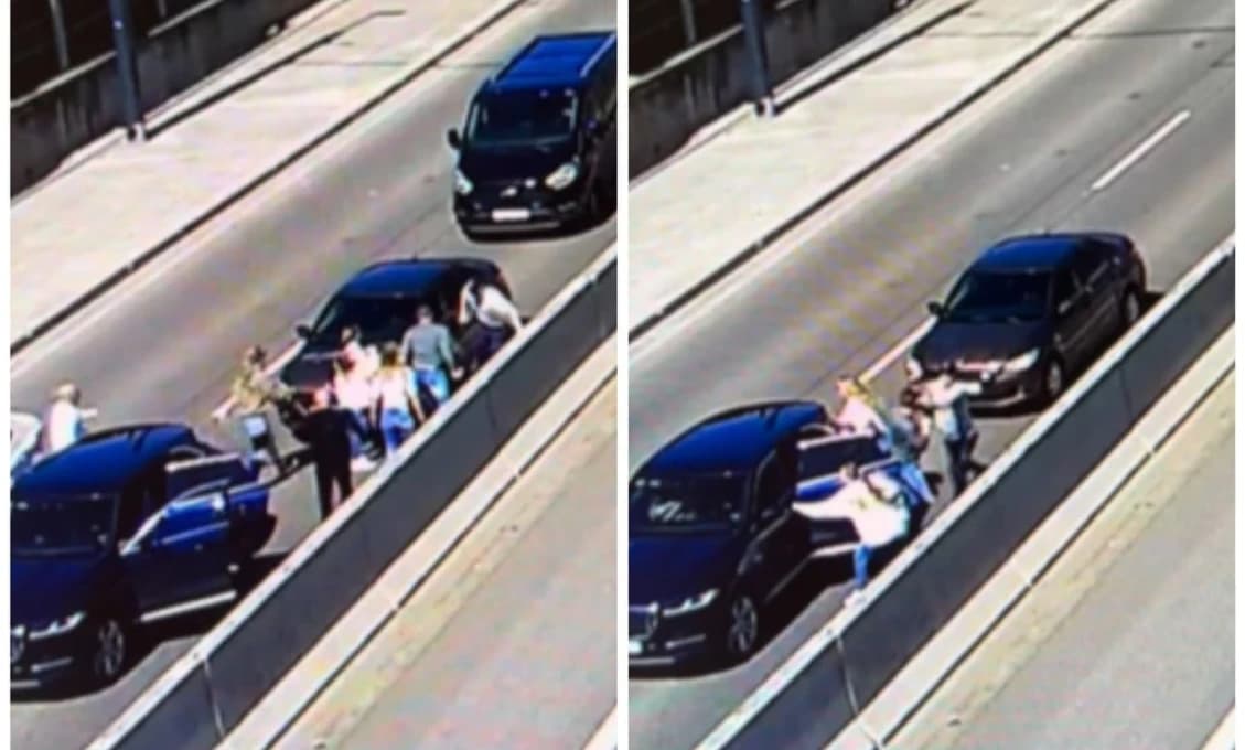 VIDEO! BRUTÁLNA BITKA na obchvate: Lietali päste aj BARLE!