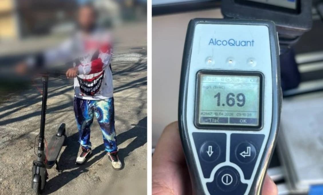 Išiel do obchodu po vodku! Muž sa postavil na kolobežku s viac ako 3,5 promile