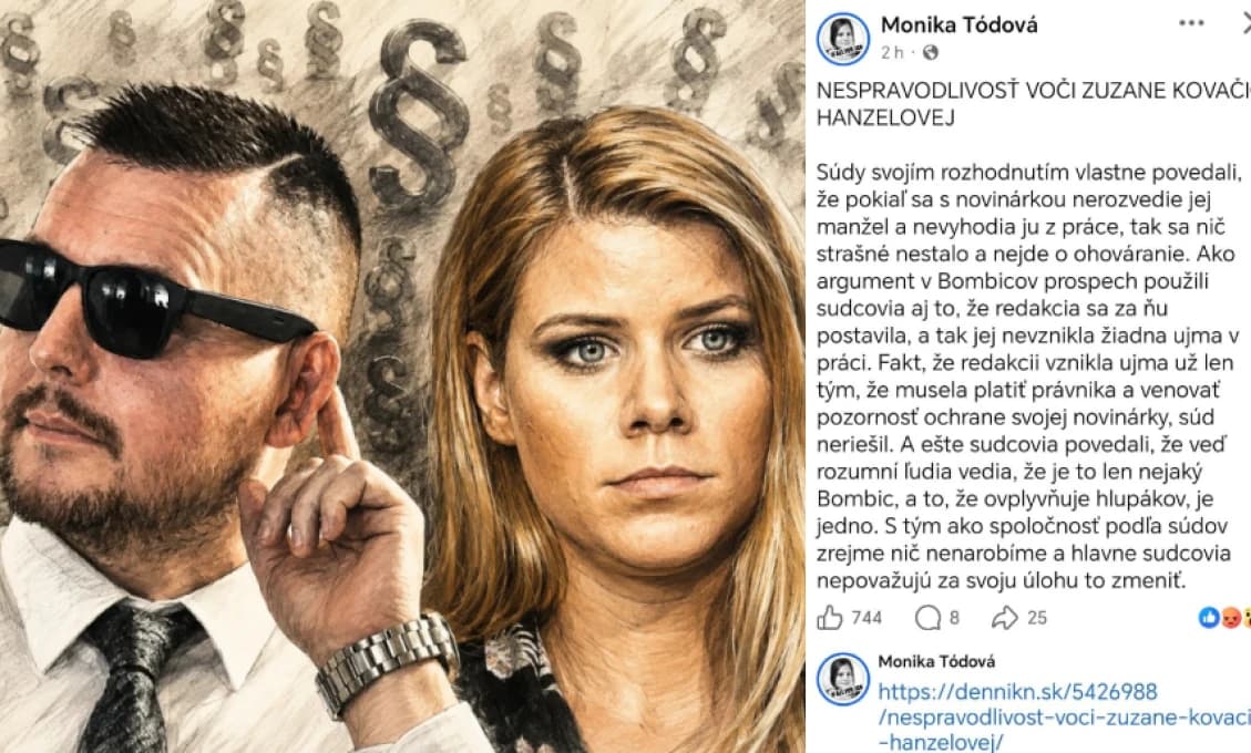 Tódová sa hnevá na súd. Pri Bombicovi zabudla na vlastnú zaujatosť v prípade!