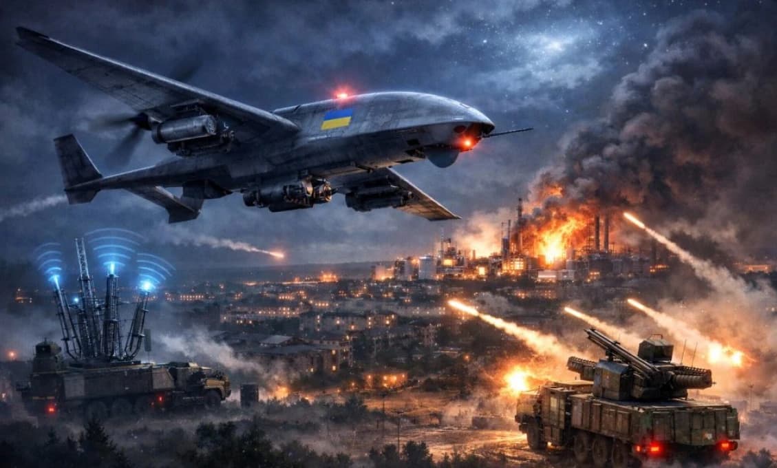 Masívny útok ukrajinských dronov! Nižnekamsk, Saratov a tankery v Azovskom mori pod útokom