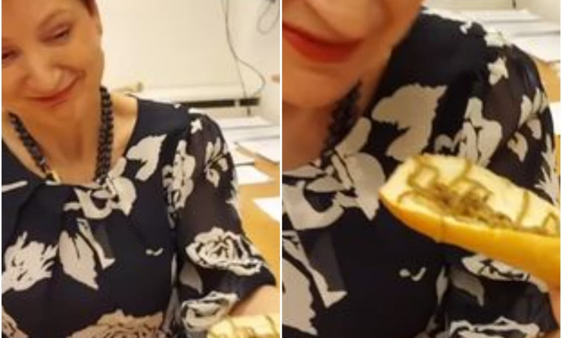 Pripravila som si desiatu, povedala poslankyňa SaS a vytiahla bagetu s maslom a pohybujúcimi sa červami (VIDEO)