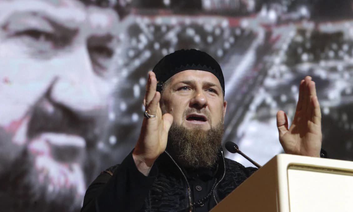 Ramzan Kadyrov pehovoril na Telegrame k ukrajinskému prezidentovi