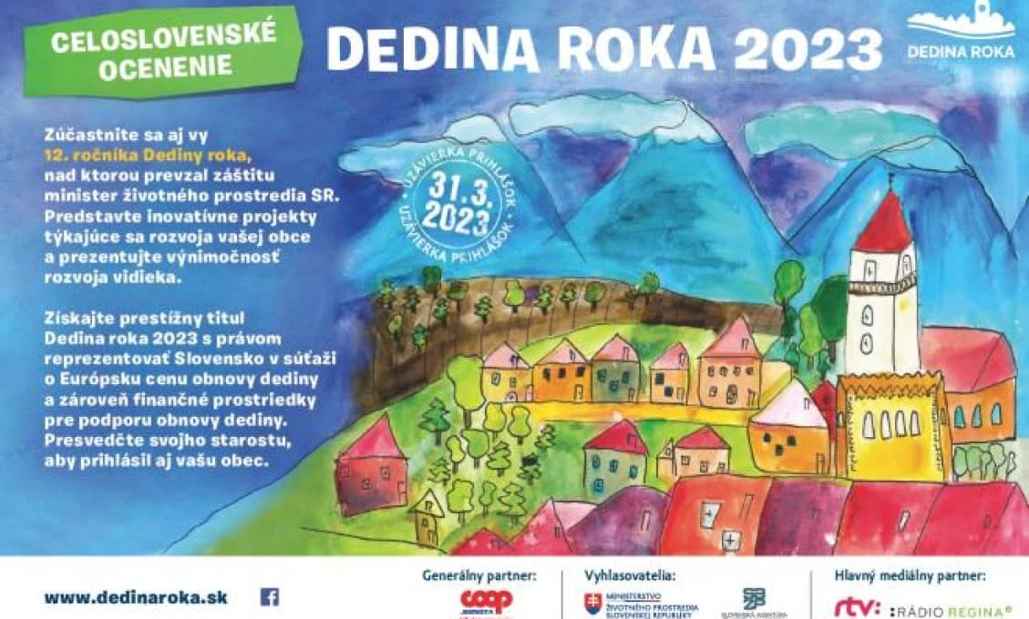 Obce sa môžu do konca marca zapojiť do súťaže Dedina roka 2023