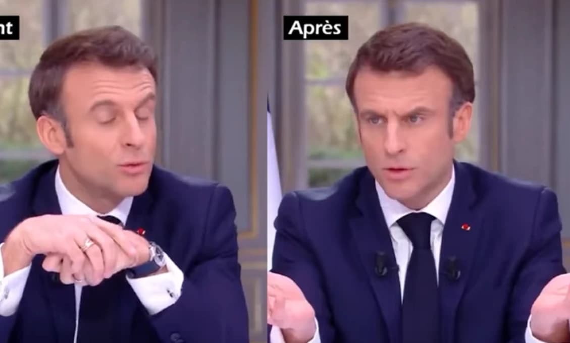 Skromný Macron a hodinky za 80tisíc(VIDEO)
