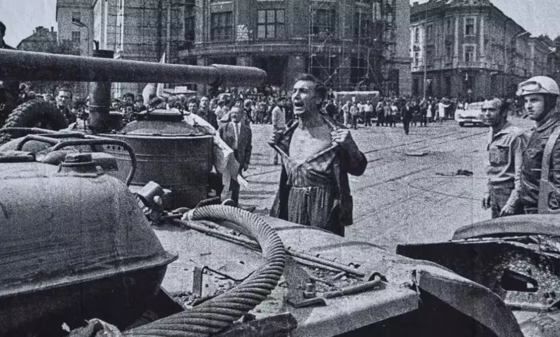 Dňa 20.8.1968 o 23:00 vojská Sovietskeho zväzu, vrátane ukrajinských vojakov, Maďarska, Poľska, NDR a Bulharska prekročili hranice ČSSR