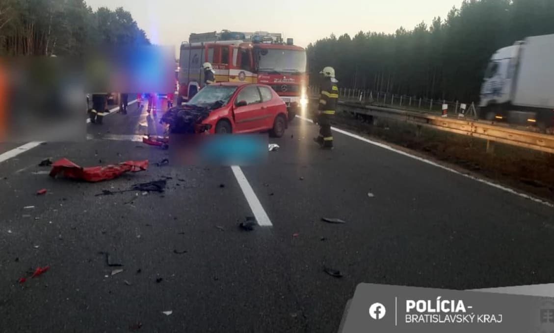 Tragická nehoda na diaľnici D2, premávka je v danom úseku uzavretá