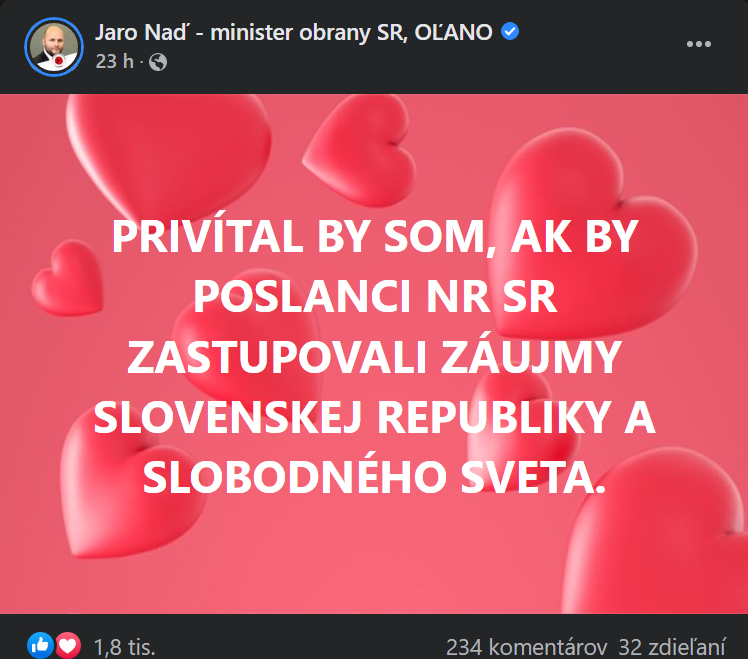 Jaroslav Naď reaguje na kolegu poslanca