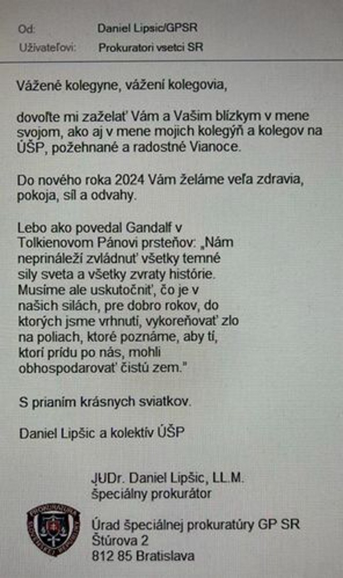 Mail Daniela Lipšica